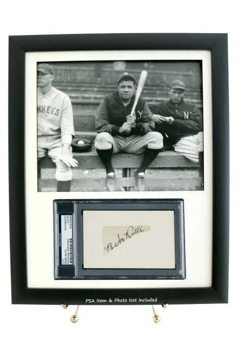 ペレ直筆サイン写真ポートレート PSA/DNAの証明書付 Framed Display for a PSA/DNA Slabbed 3x5 Autograph w/ 8 x10